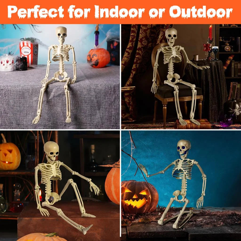 24 Inch Halloween Adjustable Skeleton Prop,Halloween Decoration Clearance,Halloween Party Decoration,Halloween Decoration Outdoor,Indoor
