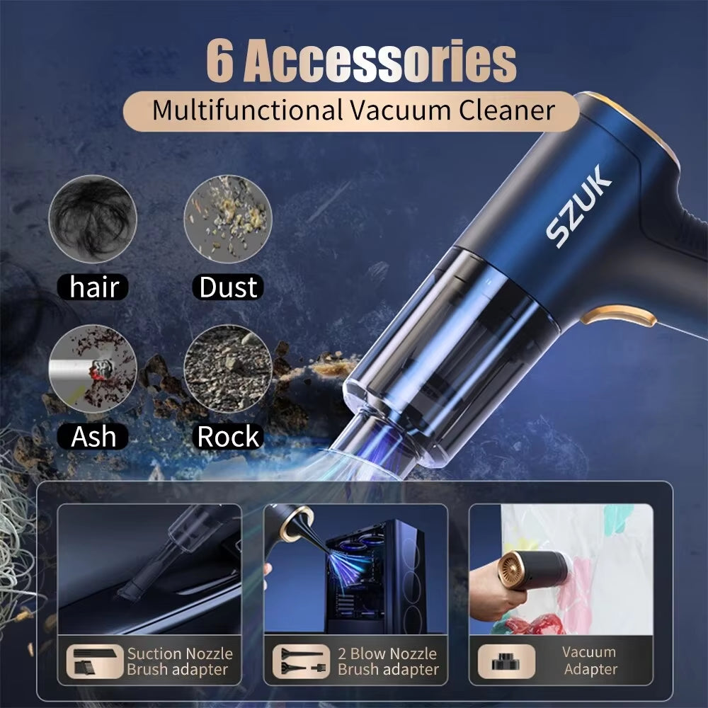 18000PA Car Vacuum Cleaner Mini Portable Duster Handheld Cleaning Machine Home Appliance Powerful Wireless Vacuum Cleaner