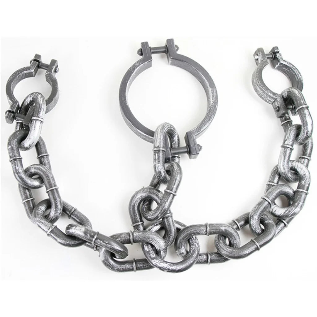Halloween Decorations Halloween Plastic Simulation Chain Prisoner Anklet,Halloween Decor Haunted House Props, Halloween Freak Layout Props Halloween Party Horror Props #02