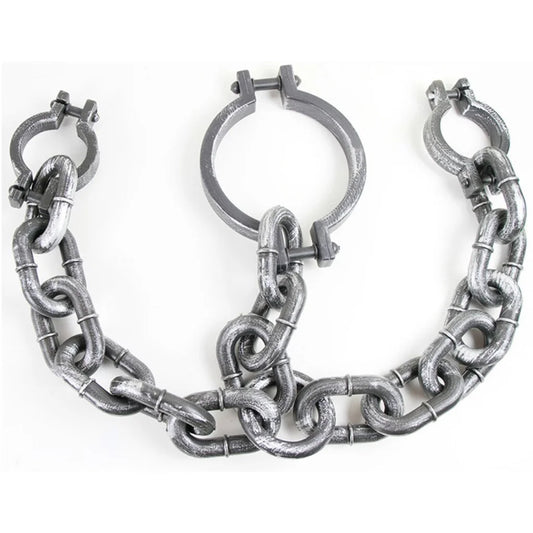 Halloween Decorations Halloween Plastic Simulation Chain Prisoner Anklet,Halloween Decor Haunted House Props, Halloween Freak Layout Props Halloween Party Horror Props #02
