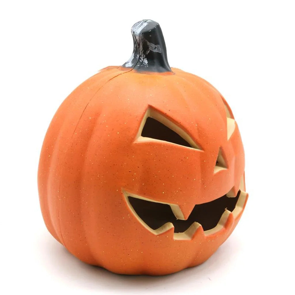 Halloween Pumpkin LED Light Lamp Creative Lantern Home Props Pumpkin Bar Horror Halloween Decorations Light up Pumpkin 3D Fall Resin Pumpkin Battery Operated Orange