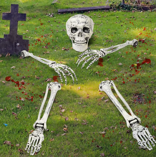 Halloween Skeleton Stake Decorations, Realistic Skeleton Arm Leg Bones, Spooky Yard Garden Halloween Decoration