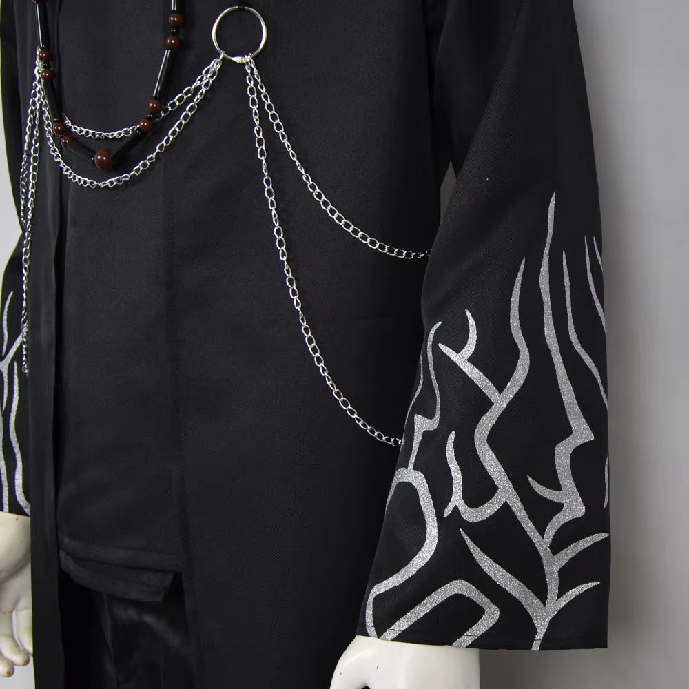 K-POP Demon Boy Group Black Suit Hat Group Uniform Demon Hunters Saja Boy Cosplay Costume Wig Jinu Abby Baby Outfit Halloween