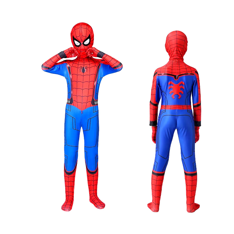 Boys Girls Spiderman Costume Superhero Jumpsuit Miles Morales Spider-Man Cosplay Zentai Bodysuit 3D Style Halloween Outfits
