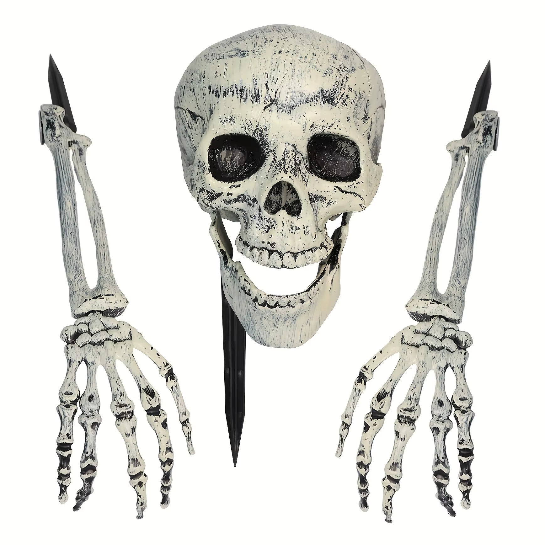 Halloween Light up Skeleton Set,1 Skull and 2 Arms,Realistic Halloween Decorations, for Halloween Party Cosplay,Halloween Gift