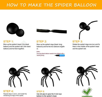 Halloween Balloons Garland Arch Kit with BOO Foil Balloon Spider Balloon Black Orange Purple Fruit Green Confetti Balloons for Halloween Party Decorations