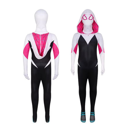 Boys Girls Spiderman Costume Superhero Jumpsuit Miles Morales Spider-Man Cosplay Zentai Bodysuit 3D Style Halloween Outfits