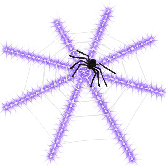 Deals of the Day! Halloween Decorations Indoor Outdoor on Clearance,Horror Halloween Web LED Lighting Modes Halloween Festival Theme Decoration Prop 12Ft,For Halloween Decorations Indoor