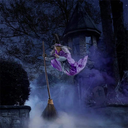 Halloween Props Garden Flying Witch Terror Flying Witch Courtyard Decoration Flying Witch, Halloween Decoration